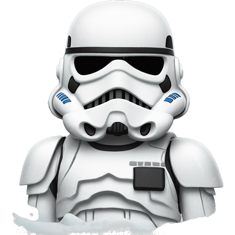 Snowboarding storm trooper emoji