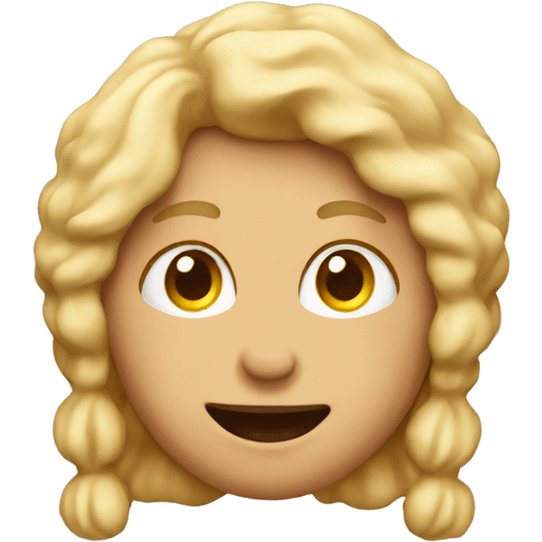 Cookie with blonde hair  emoji