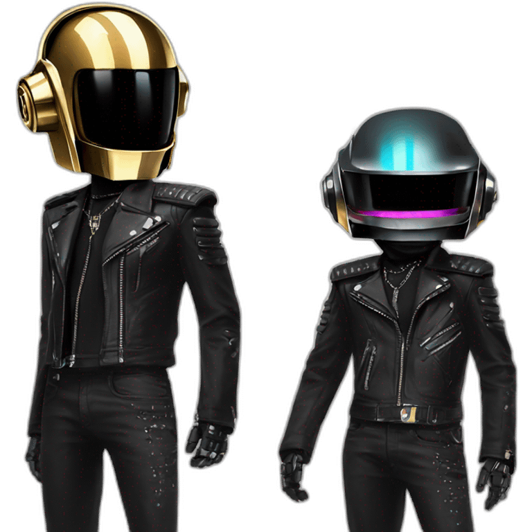 Daft punk robots as punks with mohawks emoji