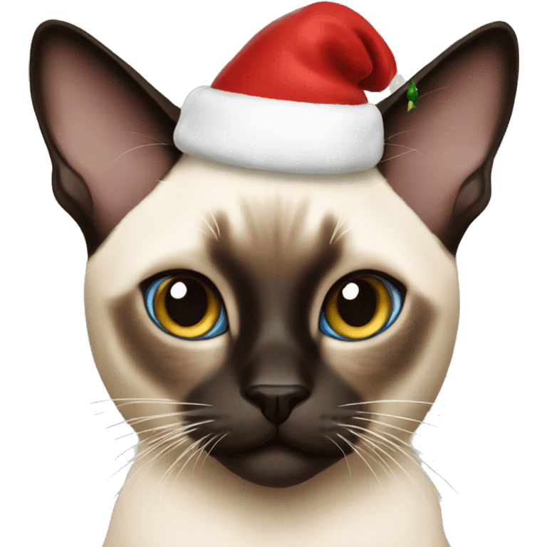 Siamese cat christmas emoji