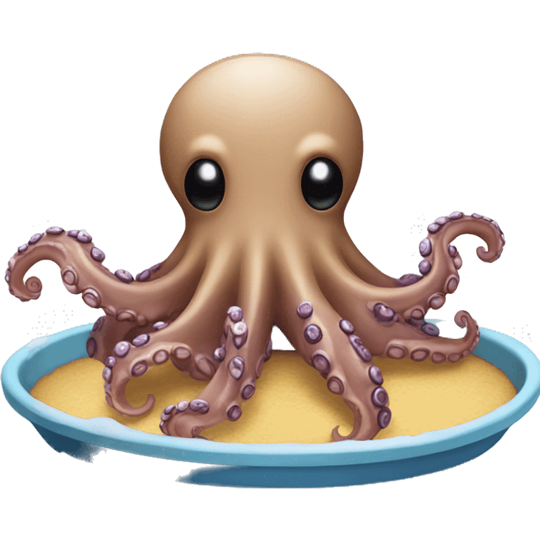 baking octopus in winter emoji