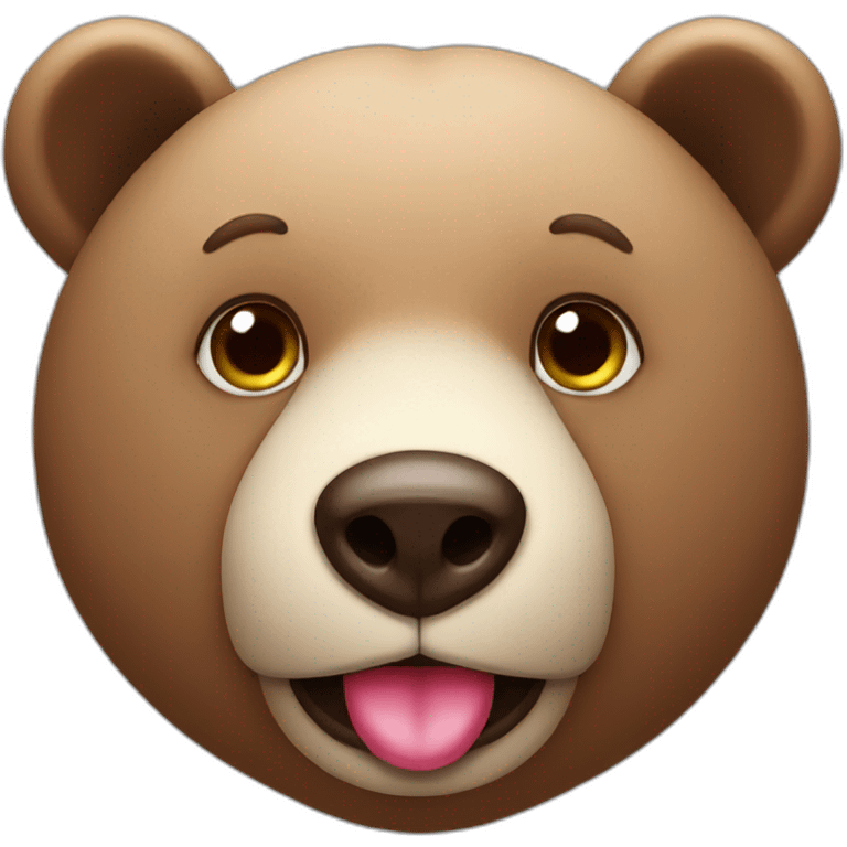 Bear with lips emoji