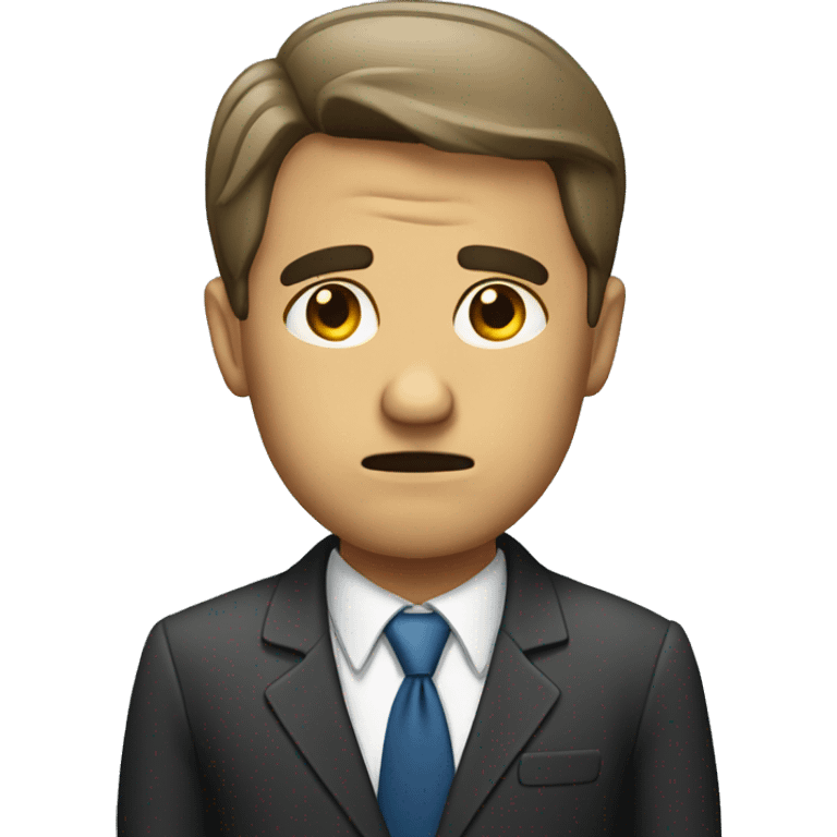 Sad business man emoji