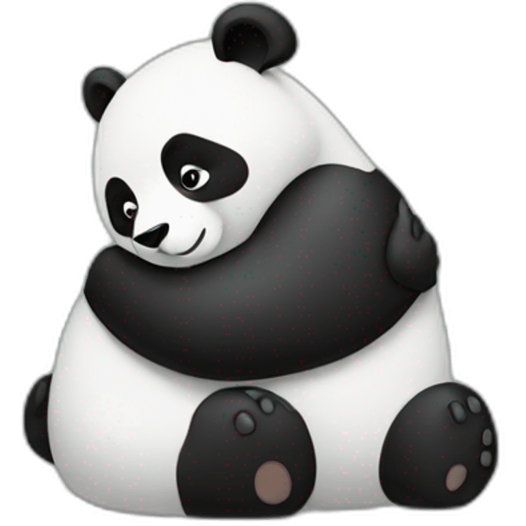 Panda hugging emoji