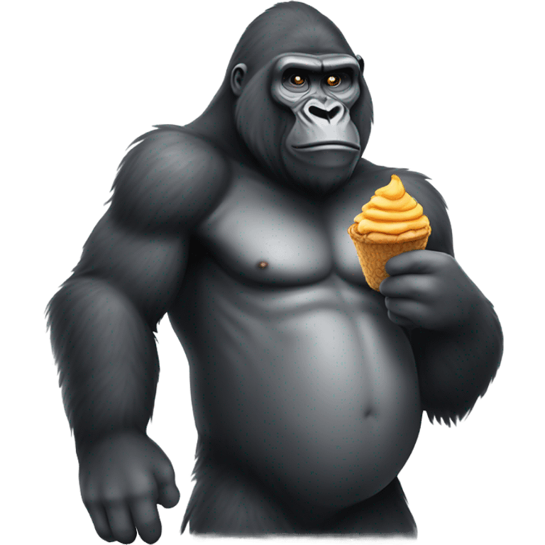 Gorilla with Fried Chicken emoji