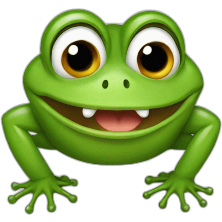 Frog bites trump emoji