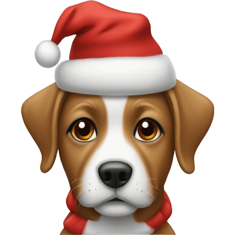 dog in a christmas outfit emoji