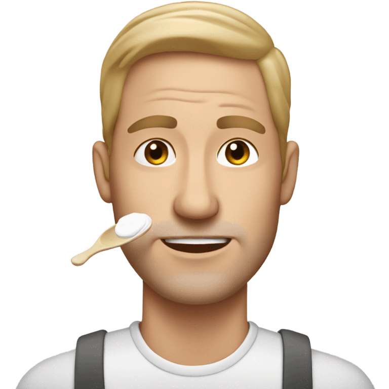 white man applying facial cream emoji