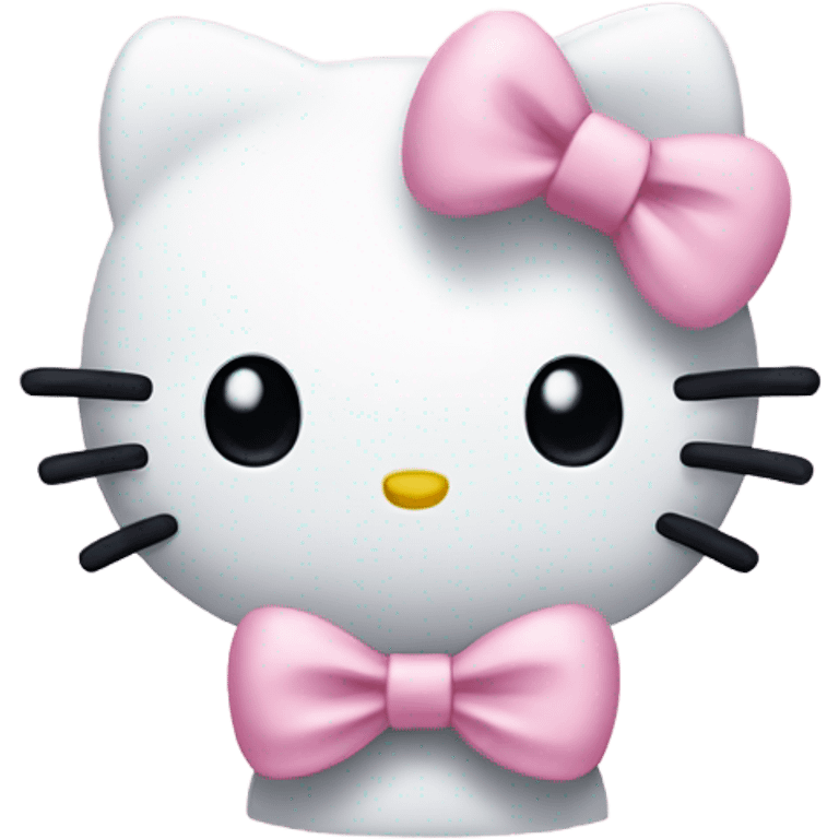 Hello kitty but the bow is pastel pink emoji