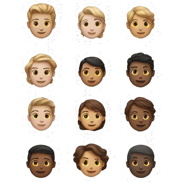 heads with different skin tones moving in a circle emoji