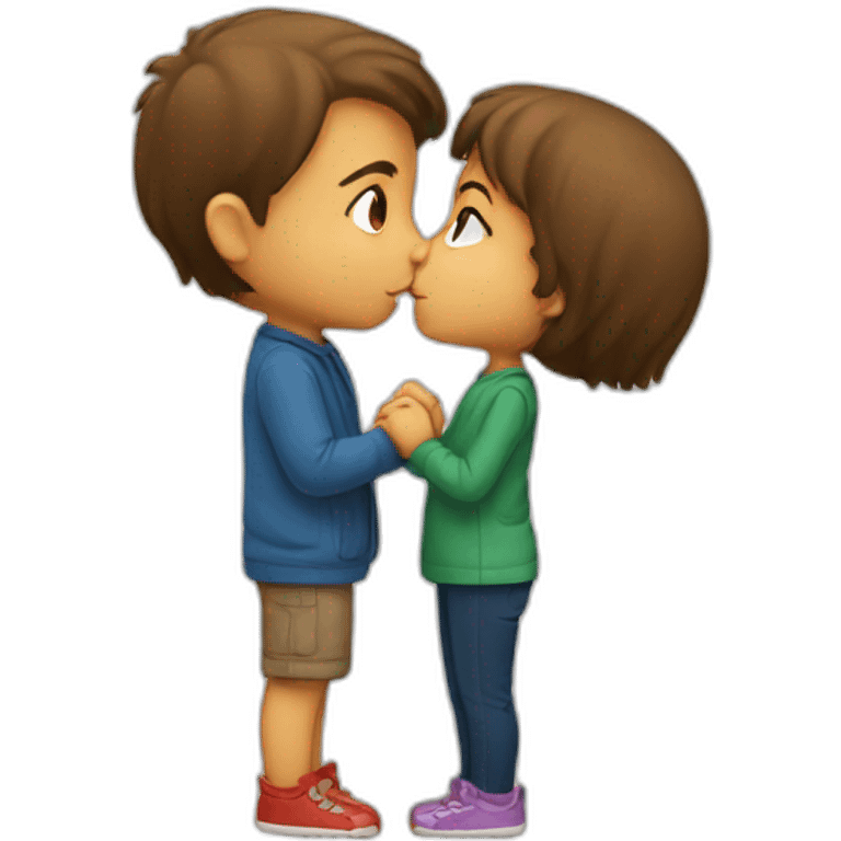 Boy kissing girl emoji