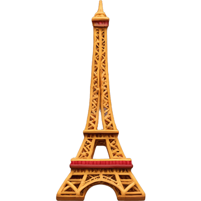 the Eiffel tower but it’s made out of hot dogs emoji