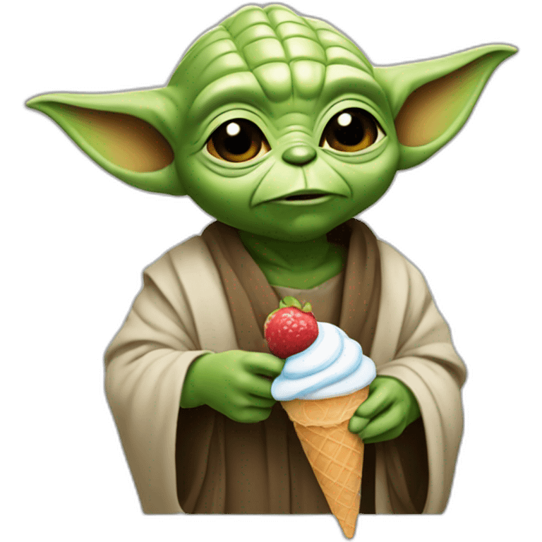 yoda holding ice cream emoji