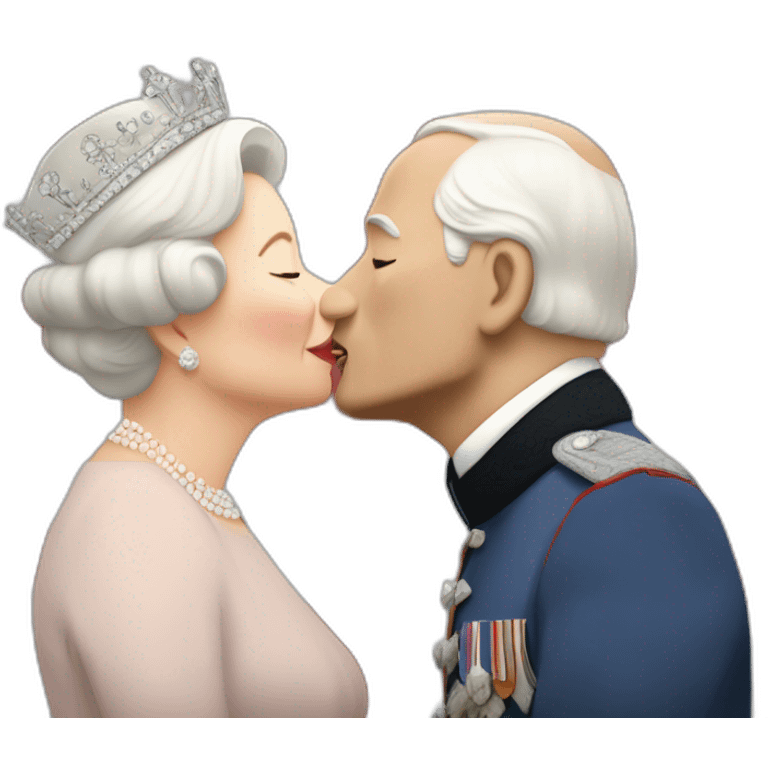 Pape François Kissing Elizabeth II emoji