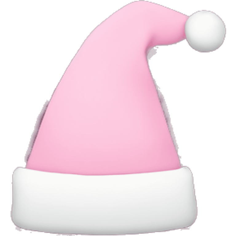 Light pink Santa hat with sparkly snowflakes  emoji