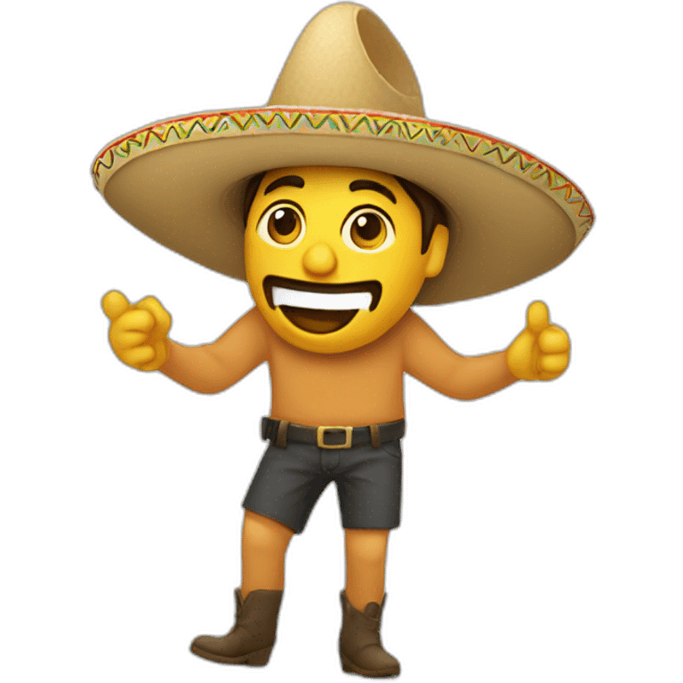 sombrero man telling a scret emoji