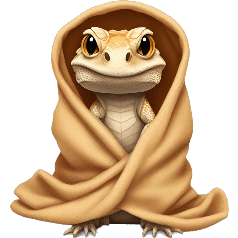 bearded dragon in blanket emoji