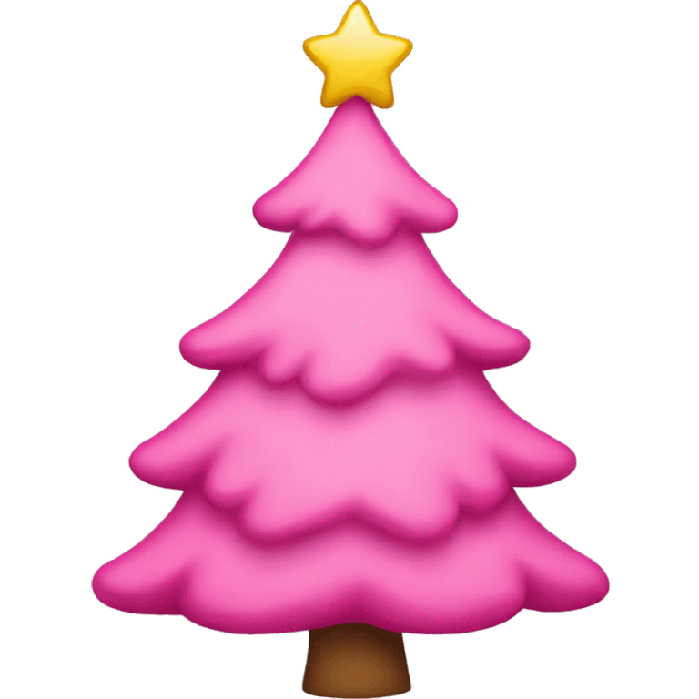 Pink Christmas tree emoji