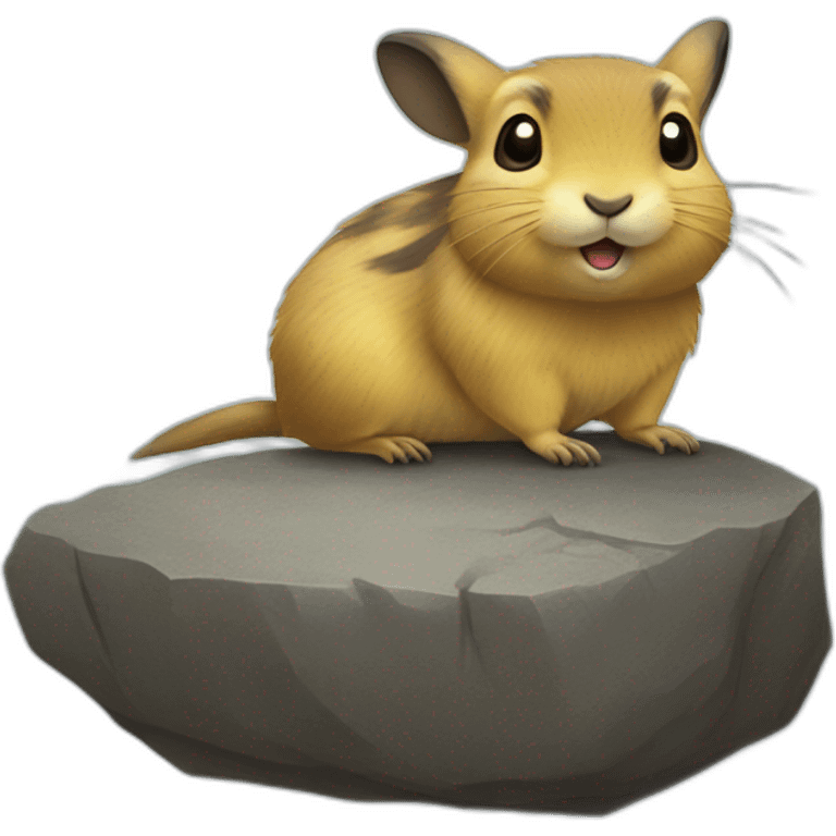 pika-animal-sitting-on-a-rock emoji