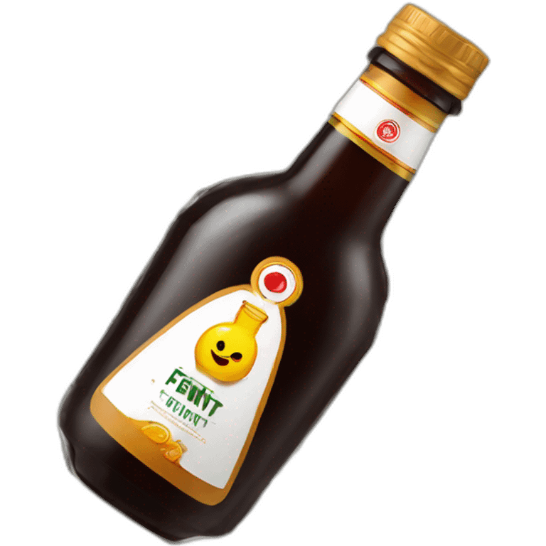 Fernet in a half cut plastic bottle  emoji