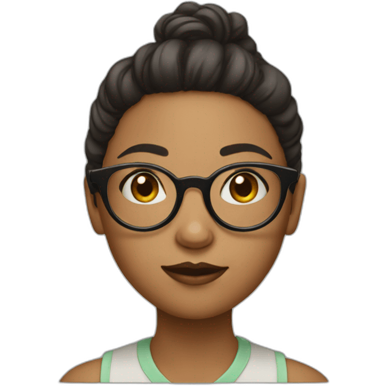 a girl with big round glasses  emoji