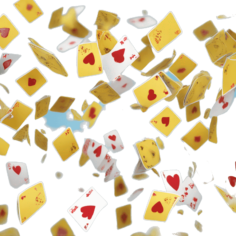 poker cards scatter in air emoji