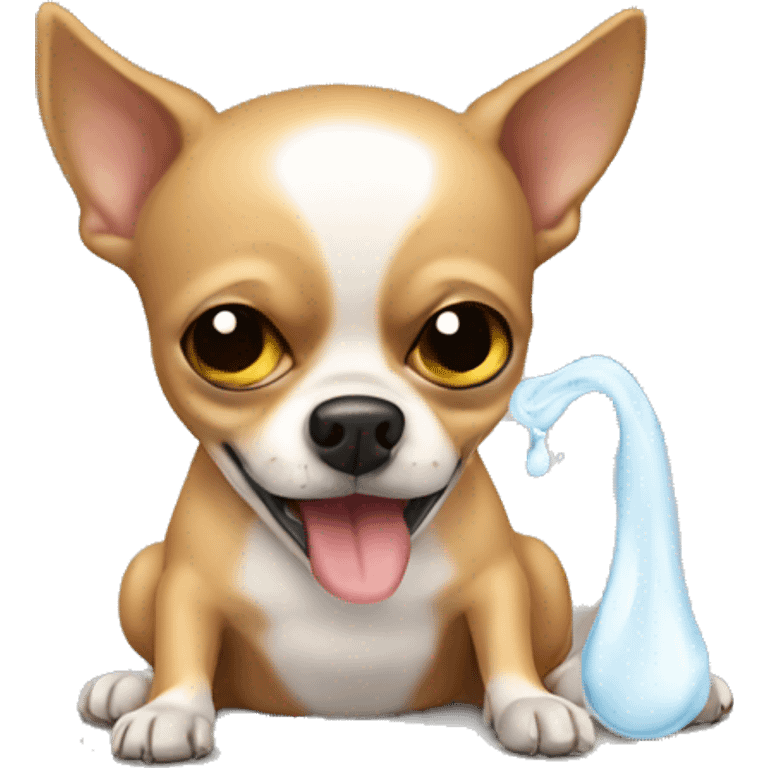 Chihuahua vomiting  emoji