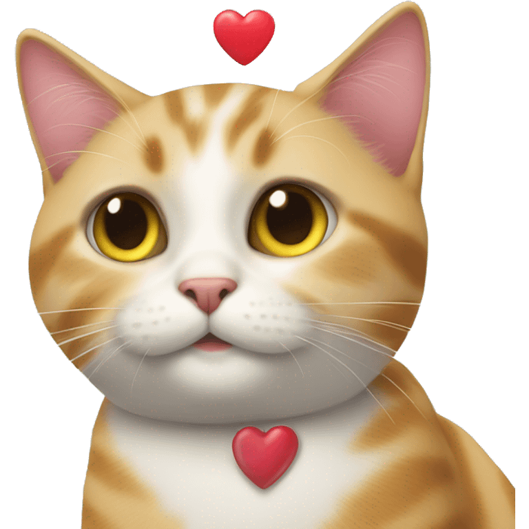 Cat with love heart emoji