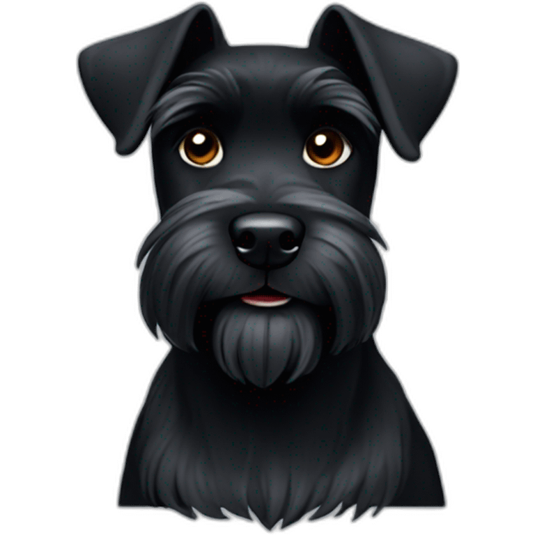 young black  Schnauzer emoji