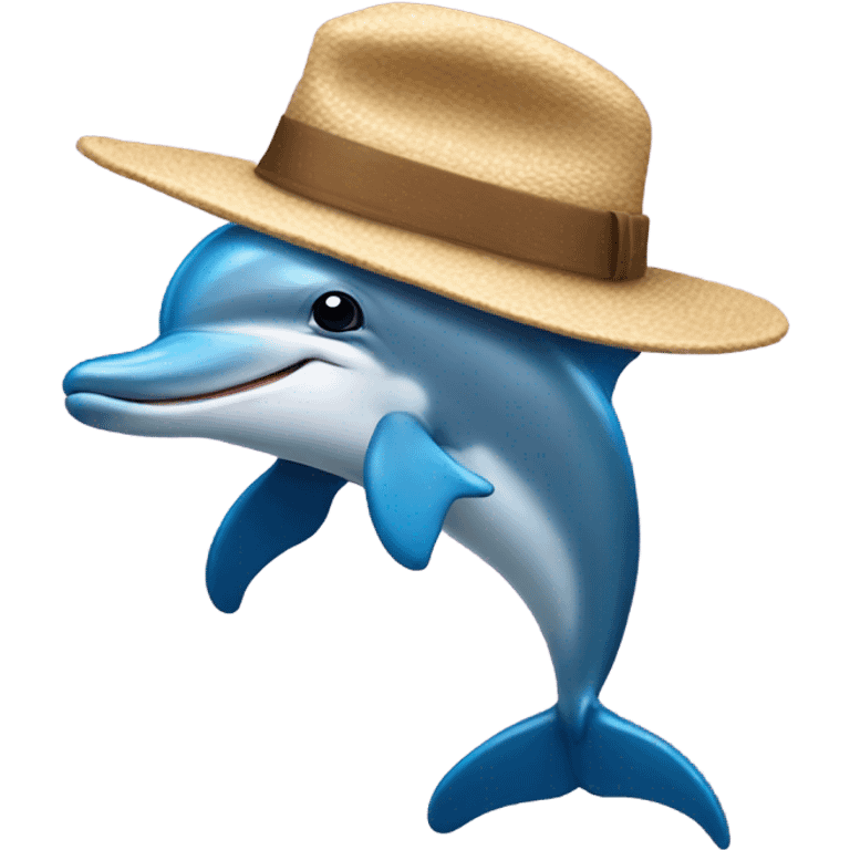 dolphin wearing a hat emoji