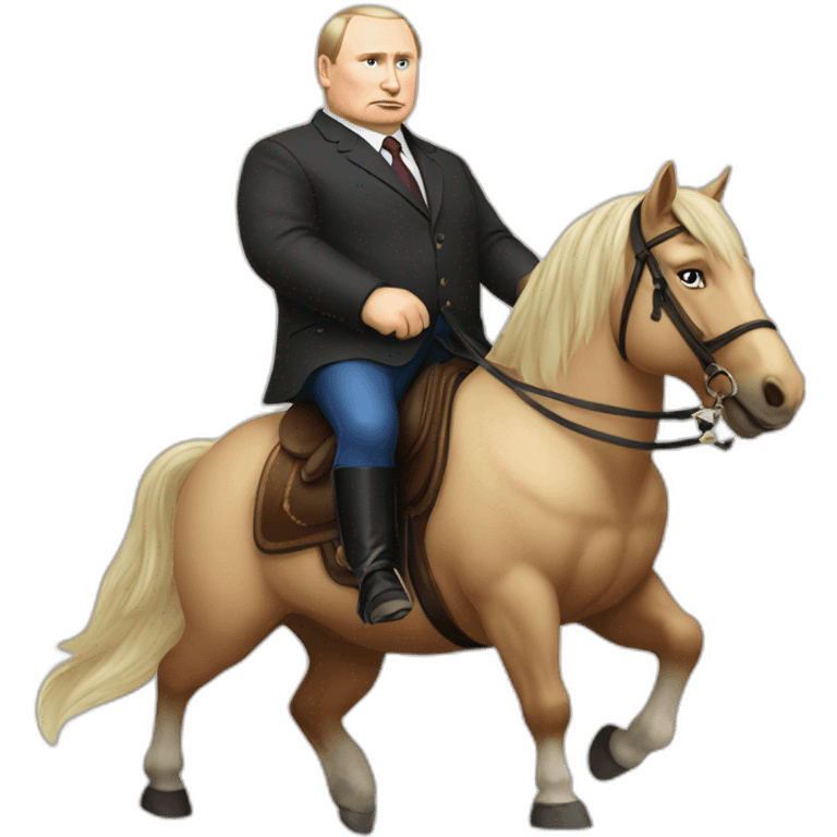 Overweight putin riding a horse emoji