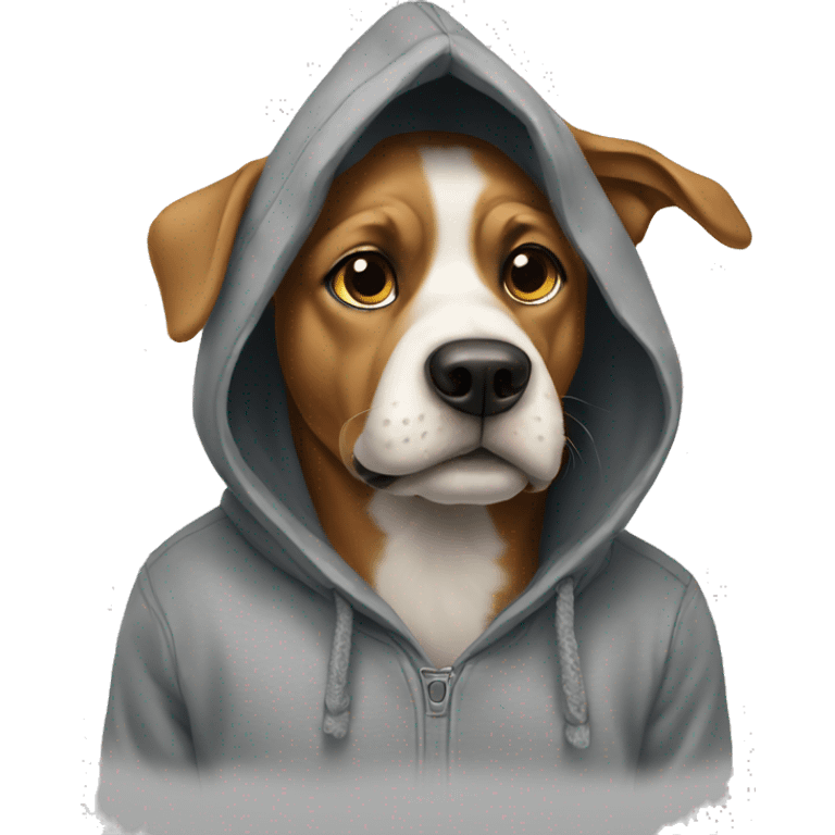  Dog with hoodie emoji