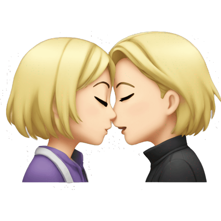 Kissing anime girls emoji