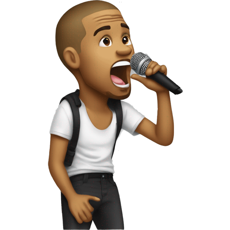 Chris Brown singing emoji