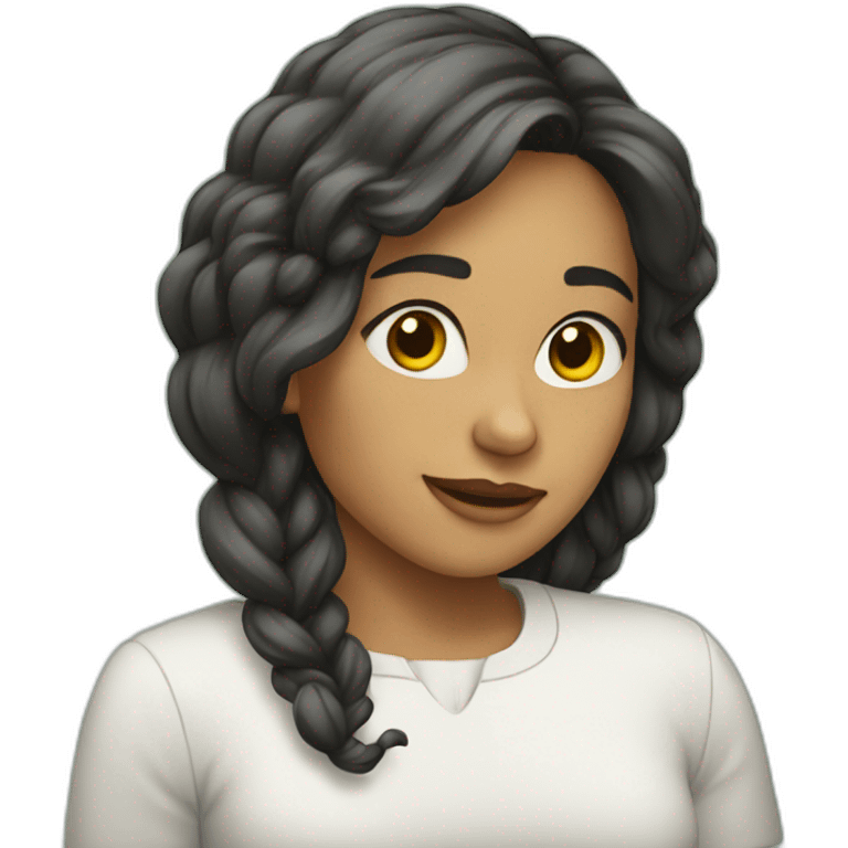 Mujer pelo largo emoji