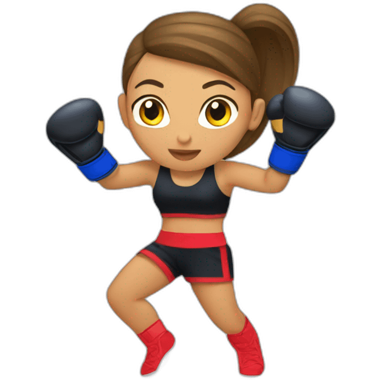 muay thai female emoji