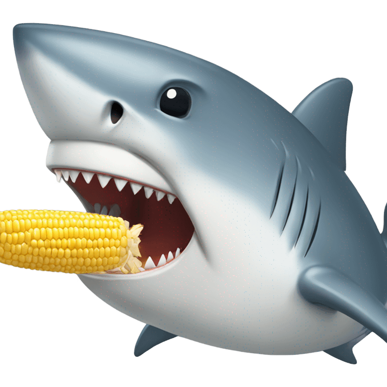 Shark eating corn emoji