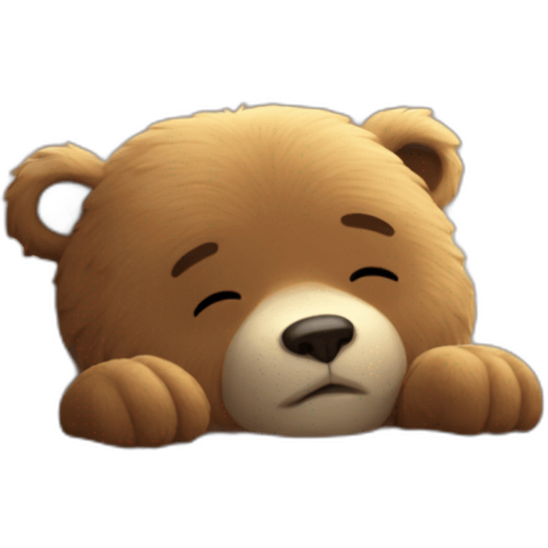 heavenly bear of power takes a nap emoji