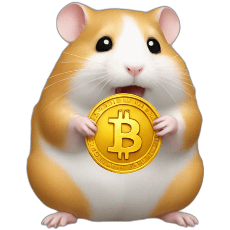 hamster with bitcoin emoji