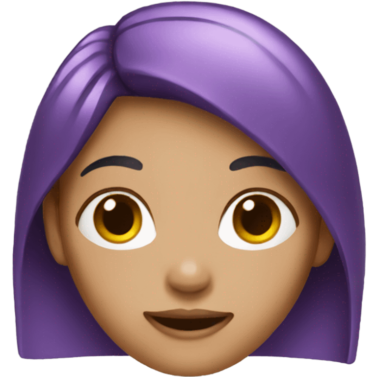 girl with the purple medium hair  emoji