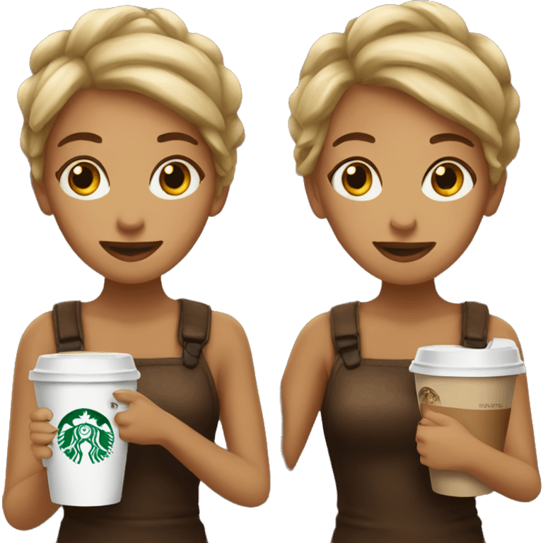 Starbucks coffee girl  emoji