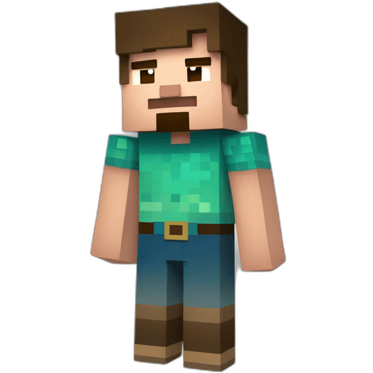 Minecraft steve pregnant holding his stomach emoji