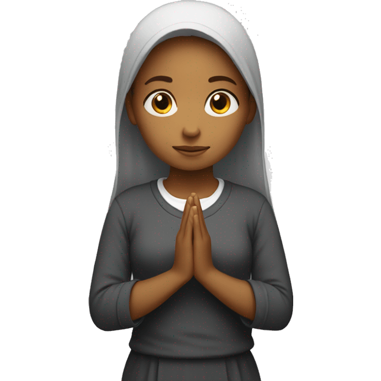 girl praying emoji