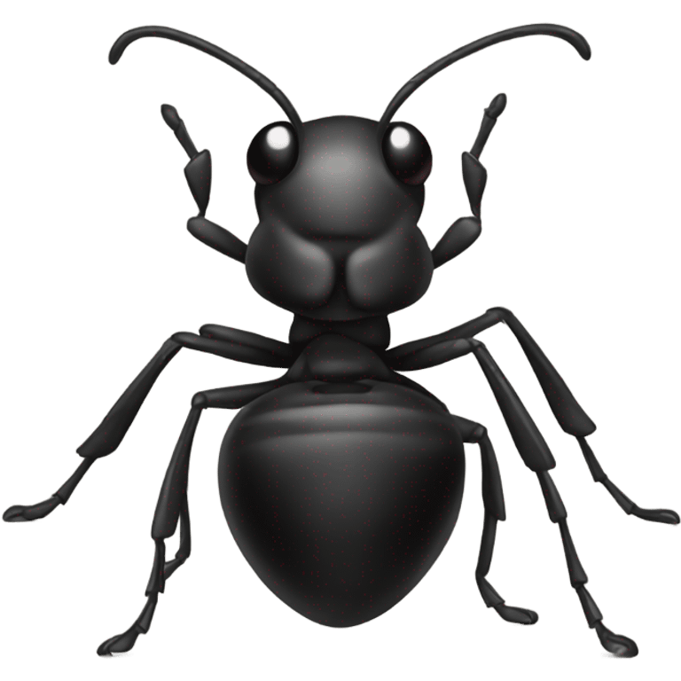 A black ant emoji