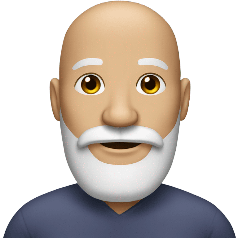 Bald man with black beard  emoji