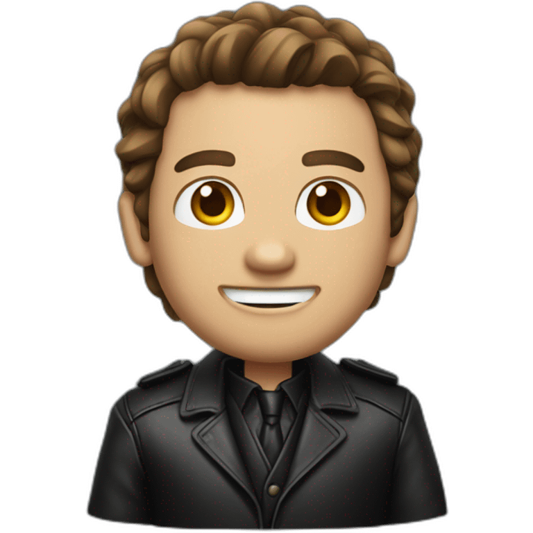 Billy Harington in a leather suit emoji