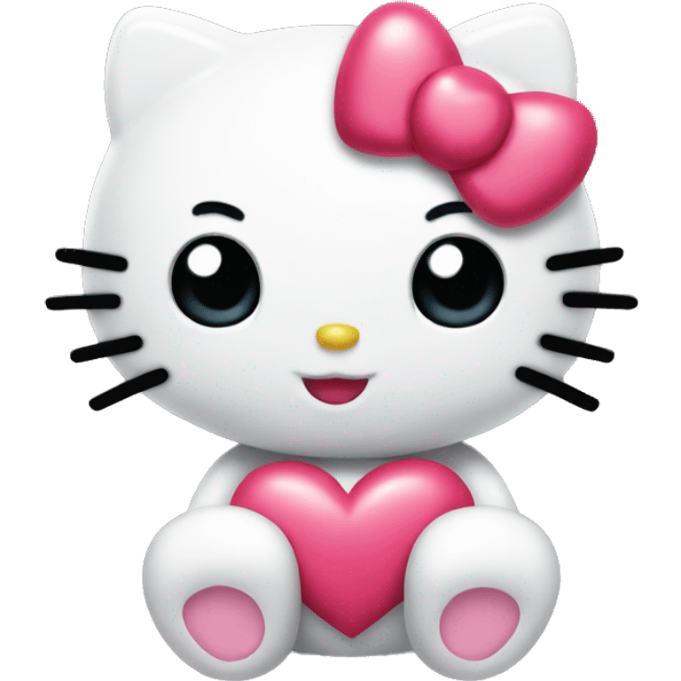 Hello kitty with heart eyes  emoji