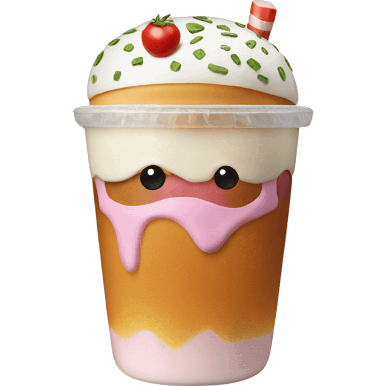 burger in milkshake emoji