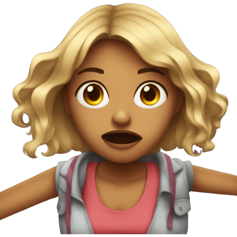 scared girl in the club emoji