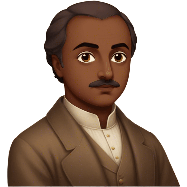 Cinematic Realistic Khalil Gibran Portrait Emoji, depicted as a poetic visionary with gentle thoughtful eyes in classic attire, rendered with soft textures and warm ethereal lighting that captures his literary spirit. emoji